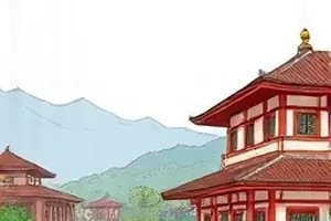 榫卯纪年漫画封面，木工台上一组严丝合缝的榫卯构件